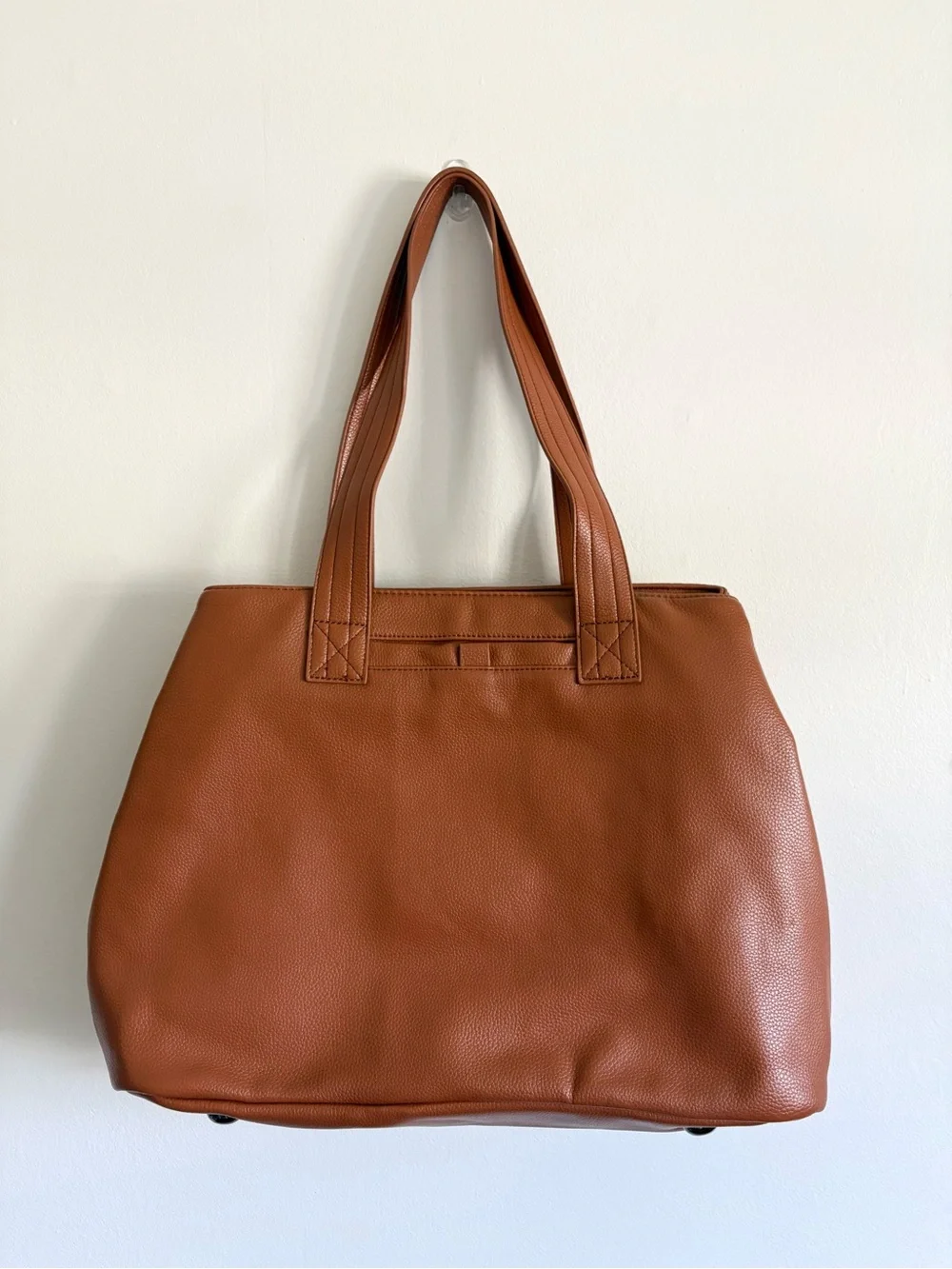 LuG Quilted Leather Tote Bag in Cognac